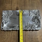 Vtg Arthur Court Aluminum Grape Bread Tray Silver Tone 12 x6  Made In Taiwan 1lb