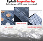480pocket   Coin Collection Storage Book Album Money Holder coins Folder Leather