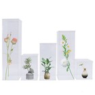 5pcs Clear Acrylic Freestanding Flower Display Box Set Wedding Decor