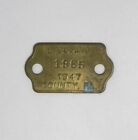 1947 Lycoming County Pennsylvania Vintage Dog License Permit Tax Tag