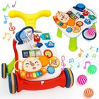 5 In 1 Baby Walker Sit To Stand Activity Center Learning Table Music Toddler