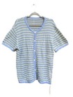 Nwt Amazon Saodimallsu Knit Crochet Two Piece Set Blue Stripes Womens Size Xxl