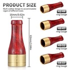 Gold Pure Copper Cigar Holder Mouthpiece Nozzle 4 Sizes V-cutter Holder Punch
