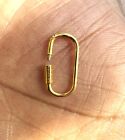 Carabiner Lock Charm Holder 14 Yellow Gold oval Charm Enhancer carabiner Pendant