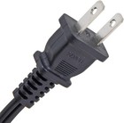 Tv Power Cord  Ancable 5-pack 1feet 2-prong Replacement Power Cable Cord Black