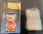 Vintage Leonard Silver Plated Teddy Bear With Baby Piggy Bank 