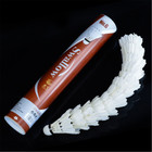 24-pack White Goose Feather Badminton Balls Pro Badminton Training Shuttlecocks