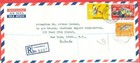 Singapore 3 Diff Stamp On Geylang Cancel Registered Cover To Usa 1966