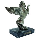 Greek Mythology Pegasus Winged Horse - Metal Statue Figure Silver Color 4 33 In 