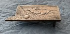 Rare Sterling Silver Unbranded Native Buffalo Hunt Western Landscape Belt Buckle