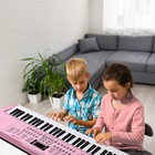 61 Key Electronic Keyboard Piano Organ With Microphone Stand Stool Earphone Pink