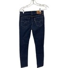 Levi s 711 Skinny Jeans Womens Size 26 Blue Dark Wash Distressed Denim Stretch