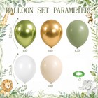 Sage Green Gold Balloons  12 Inch 60 Pcs Metallic 12 Inch  White