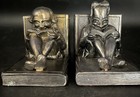 Vintage Shakespeare And Bottom Figural Bookings Bronze Finish Literary Pair    