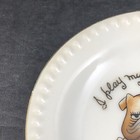 Bulldog Playing Poker Ceramic Mini Plate I Play My Own System Trinket Dish As-is