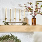20  Metal Tabletop Taper Candelabra Brass Finish - Hearth   Hand With