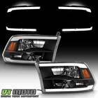 For 2009-2018 Dodge Ram 1500 2500 3500 Led Tube Headlights Headlamps Left right