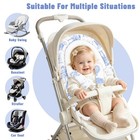 Baby Car Seat Head Support With Extra Headrest  2-in-1 Universal  Blue Animal