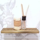 Shower Caddy Rack Bathroom Organizer Stainless Steel Gold Brass Shelf Inside