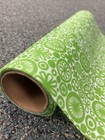 Vtg 1970s Rubbermaid Shelf Liner Contact Paper Green Mod Flower Power 12   x 8 5   