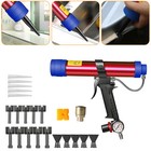 Adjustable Pneumatic Seam Sealer Glue Gun Air Rubber Tool 310ml Hard Sealant Set