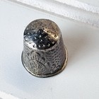 Antique vintage Sterling Silver Thimble- Circa 1900s - 5 8    Dia -size 9 - Floral