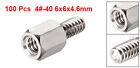 100pcs 4 -40 6 6mm F m Brass Hex Standoff Spacer Screws Pcb 