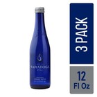 Saratoga Still Natural Spring Water  12oz Glass Bottles  3 Pack 