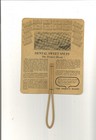 Funeral Parlor Fan- Dental Sweet Snuff Advertising  1937-38 Calendar