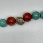 Handmade Usa Sterling Silver 925 Necklace Genuine Turquoise   Coral Beads