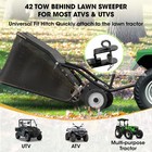 42  Heavy Duty Steel Tow Behind Lawn Sweeper Yard Garden Tractor Lawn Sweeping