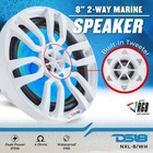 Ds18 Hydro Nxl-8 wh 8  2-way Marine Water Resistant Speakers With Rgb Led Lights
