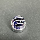 Contemporary Handmade Art Glass Marble  47  Cobalt Blue Opal Sparkle Uv Peewee