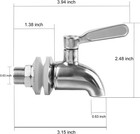 2 Pack Beverage Dispenser Replacement Spigot  Stainless Steel Polished Finished