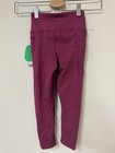 Bcg Youth Girls Training Leggings Size Xs 6-6x Burgundy High Rise Pockets Nwt