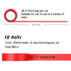 10 Rolls Colored Masking Tape  1 Inch Wide Total 360 Feet Long  Rainbow Color Pa