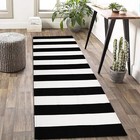 Outdoor Rug Black White Striped Rug Front Door Mats Indoor Outdoor Washable Rug