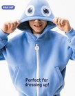 Yeeps Blue Fleece Hoodie Youth Small Kids Hooded Pockets Sweatshirt Vr Yeep