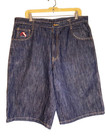 Akademiks Vintage Y2k Baggy Denim Jorts Hip Hop Streetwear Skater Indigo Mens 36