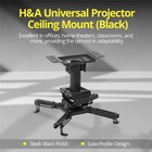 H a Universal Projector Ceiling Mount  Black