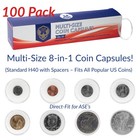 25 Coin Capsules For 1 Oz American Silver Eagle 40 6mm H40 Ase Direct Fit Wit   