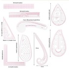Acrylic Sewing Ruler Set   french Curve Pattern Rulers Kit For Tailors Designer   