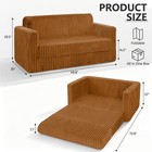 49 8  Loveseat Boneless Couch  4-in-1 Convertible Sofa Bed  Plush Fur Folding   