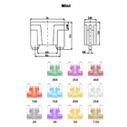 Mini small medium Fuses 2a 3a 5a 7 5a 10a 15a 20a 25a - 40a Car Auto Van Bike