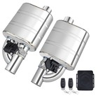 2 5 Inch Valved Muffler Electric Exhaust 2 5   2pcs  Single Valve  Pair Pack