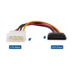 5x Male Female 4-pin Power Drive Adapter Cable To Molex Ide Sata 15-pin 6 Inches