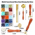 Initial Alphabet M Wax Seal Stamp Kit  Classic Retro Letter Sealing Stamp With 2