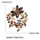 Christmas Wreath Brooch Pin     Crystal Rhinestone Christmas Winter Holiday Gift
