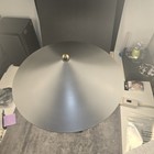 Vintage Post-modern Metal And Wood Mid-century Modern Table Lamp