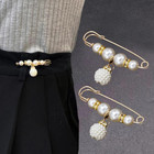 6pcs Modern Faux Pearl Safety Pin Brooch Fashion Accessories Jewelry Pins